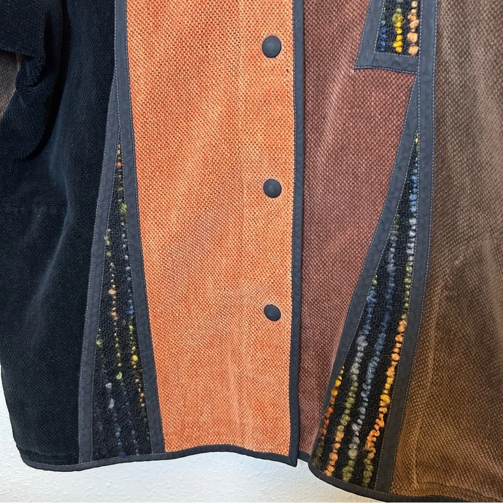 Vintage Annikki Karvinen Cotton Jacket S Hand Made Finland Art To Wear Boho - Picture 6 of 14